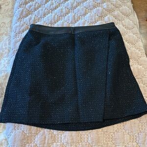 DKNY Black Textured Mini Skirt